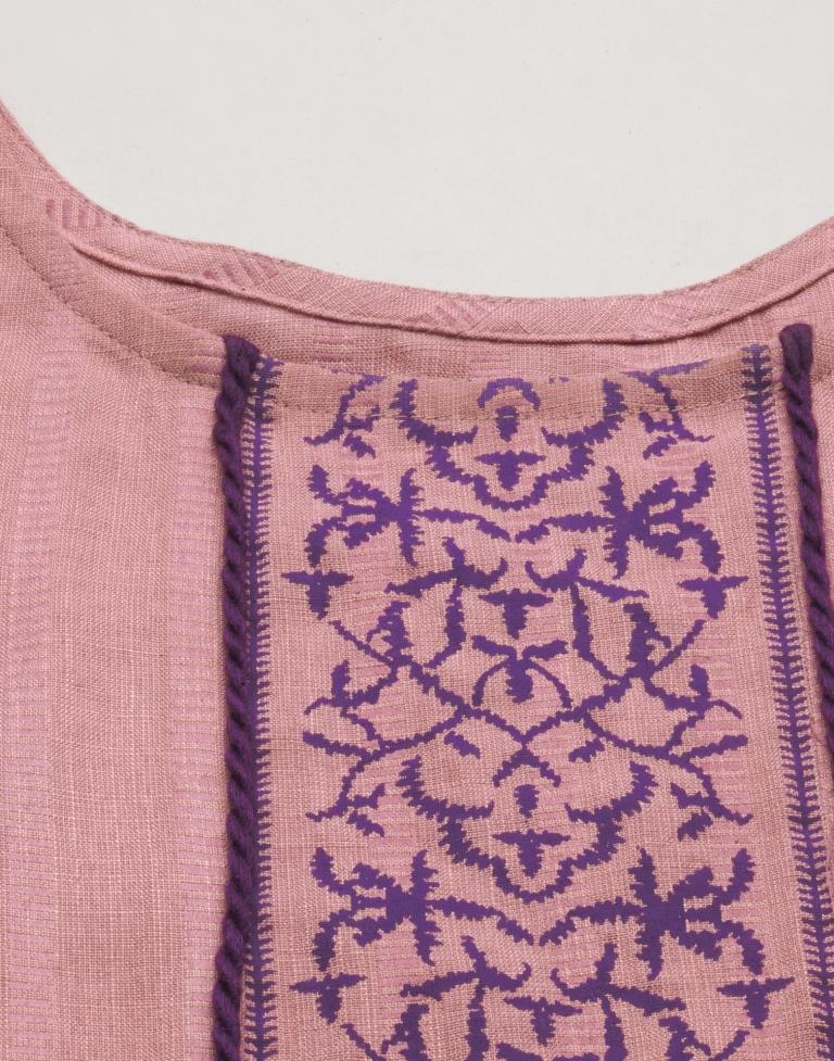 Onion Pink Coloured Marya Silk Plain Top | Leemboodi