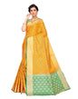 Orange Coloured Poly Silk Jacquard Partywear saree | Leemboodi