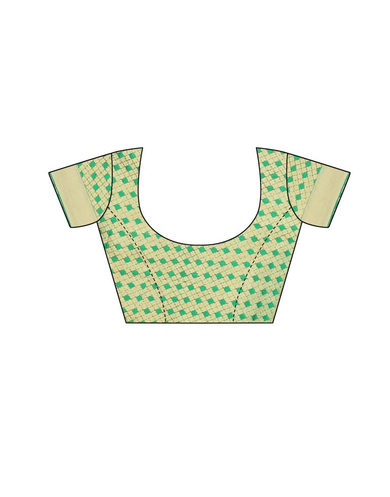 Orange Coloured Poly Silk Jacquard Partywear saree | Leemboodi