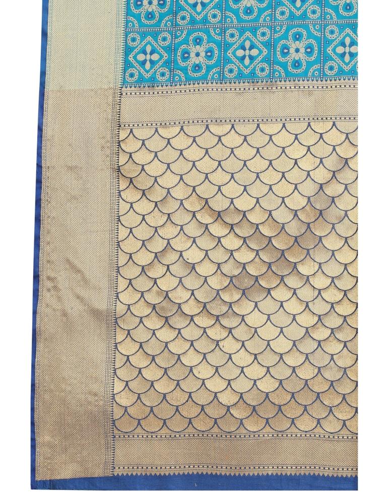 Blue Coloured Poly Silk Jacquard Partywear saree | Leemboodi