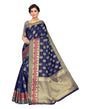 Navy Blue Coloured Poly Silk Jacquard Partywear saree | Leemboodi
