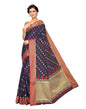 Navy Blue Coloured Poly Silk Jacquard Partywear saree | Leemboodi