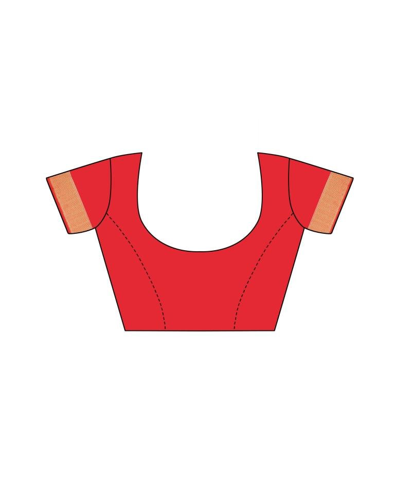 Red Coloured Poly Silk Jacquard Partywear saree | Leemboodi