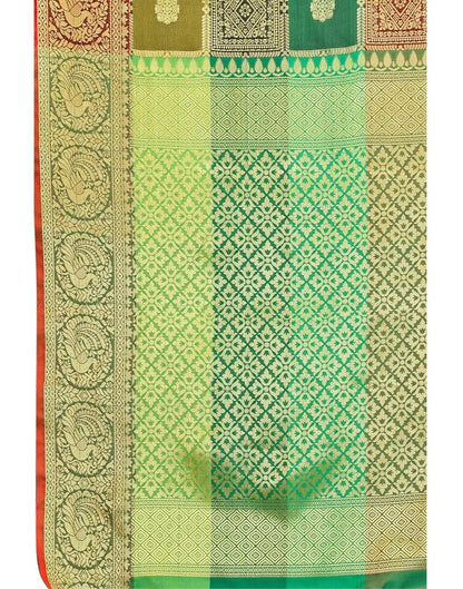Multicolored Coloured Poly Silk Jacquard Partywear saree | Leemboodi