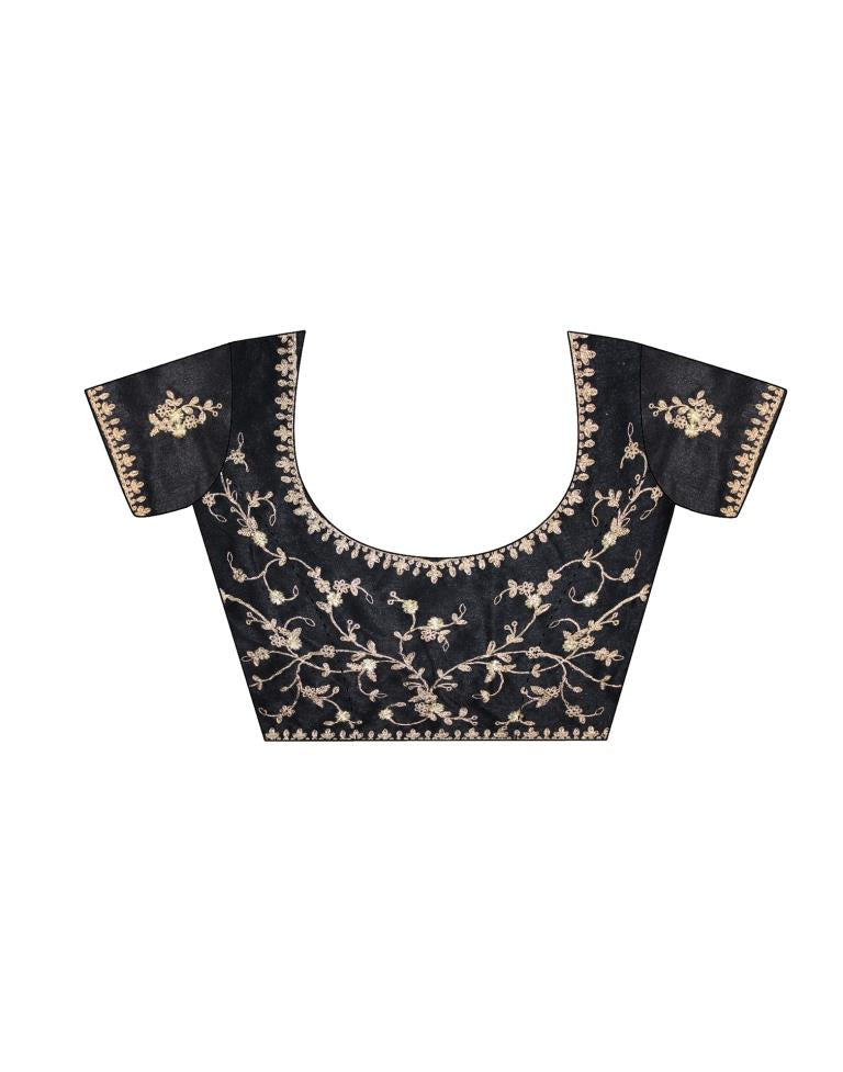 Grey Coloured Chanderi Jacquard Partywear saree | Leemboodi