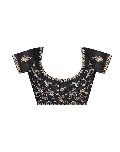 Grey Coloured Chanderi Jacquard Partywear saree | Leemboodi