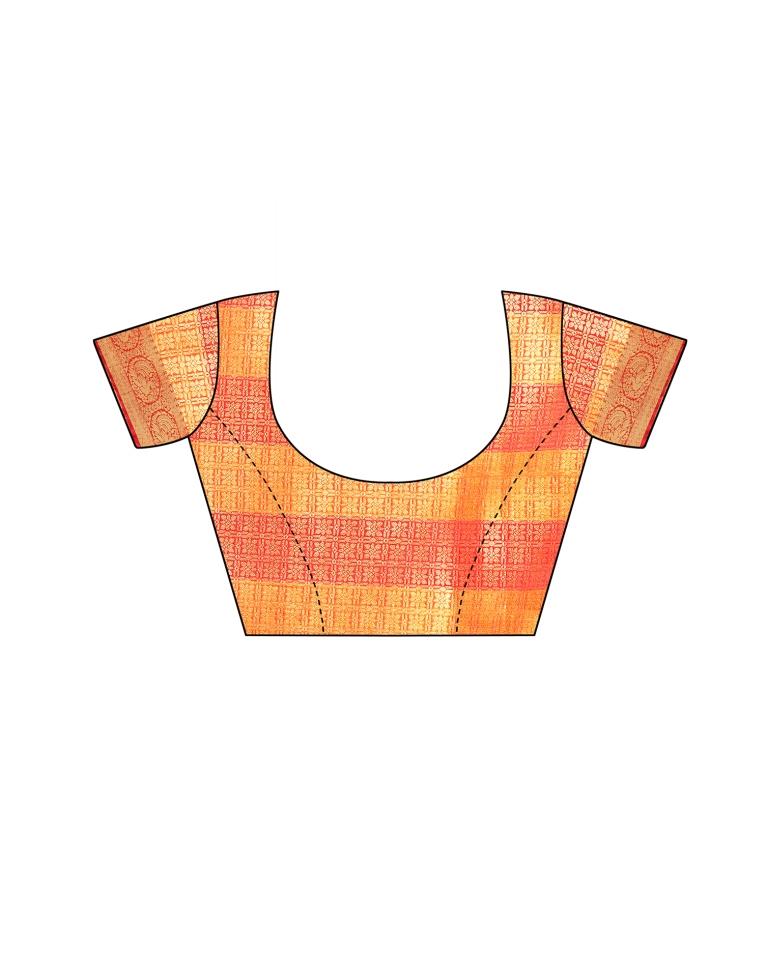 Red Coloured Poly Silk Jacquard Partywear saree | Leemboodi