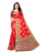 Red Coloured Poly Silk Jacquard Partywear saree | Leemboodi