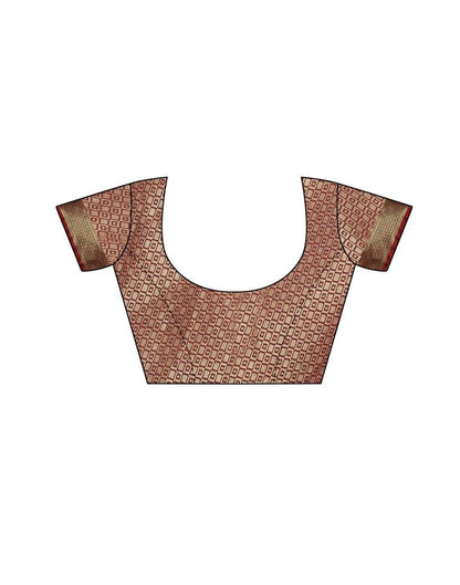 Red Coloured Poly Silk Jacquard Partywear saree | Leemboodi