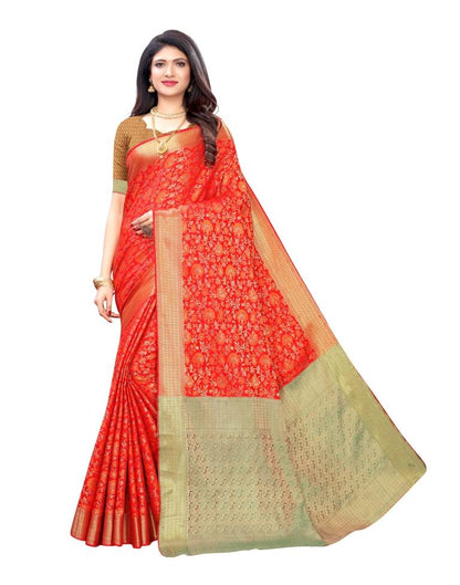 Red Silk Saree | Leemboodi