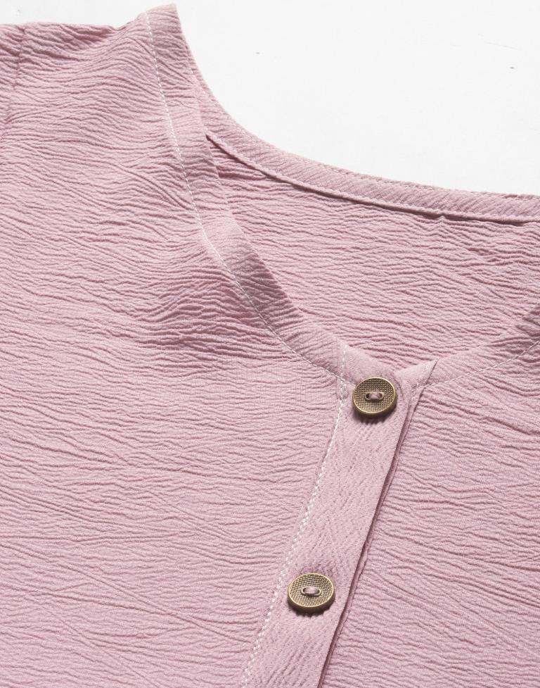 Splendiferous Pink Coloured Dyed Chiffon Dress | Sudathi