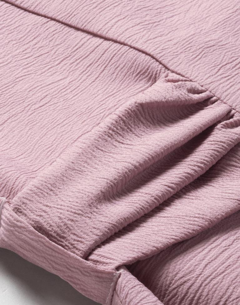 Splendiferous Pink Coloured Dyed Chiffon Dress | Sudathi