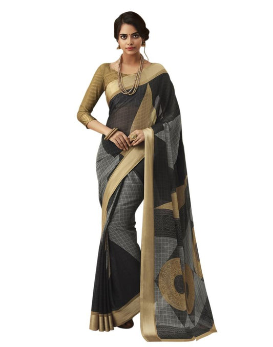 Black Printed Saree | Sudathi