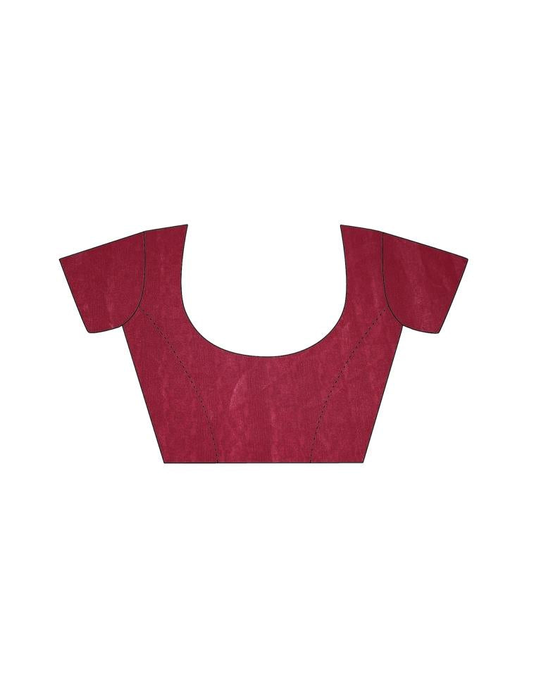 Maroon Coloured Printed Silk Saree | Sudathi