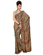 Beige Tan Coloured Printed Silk Saree | Sudathi