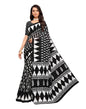 Black Coloured Cotton Blend Printed Casual saree | Leemboodi
