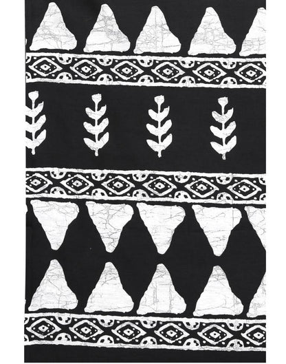 Black Coloured Cotton Blend Printed Casual saree | Leemboodi