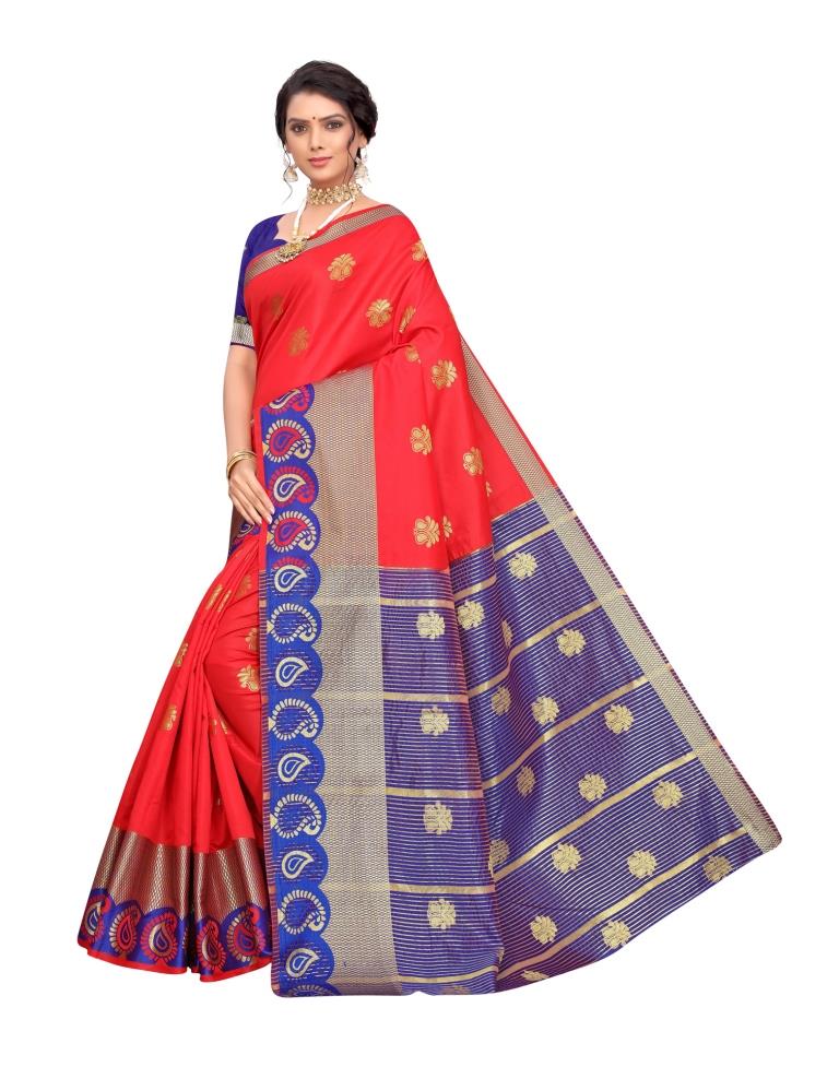 Red Banarasi Silk Saree