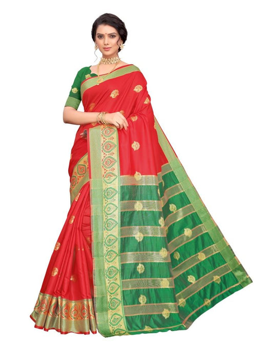 Red Banarasi Silk Saree