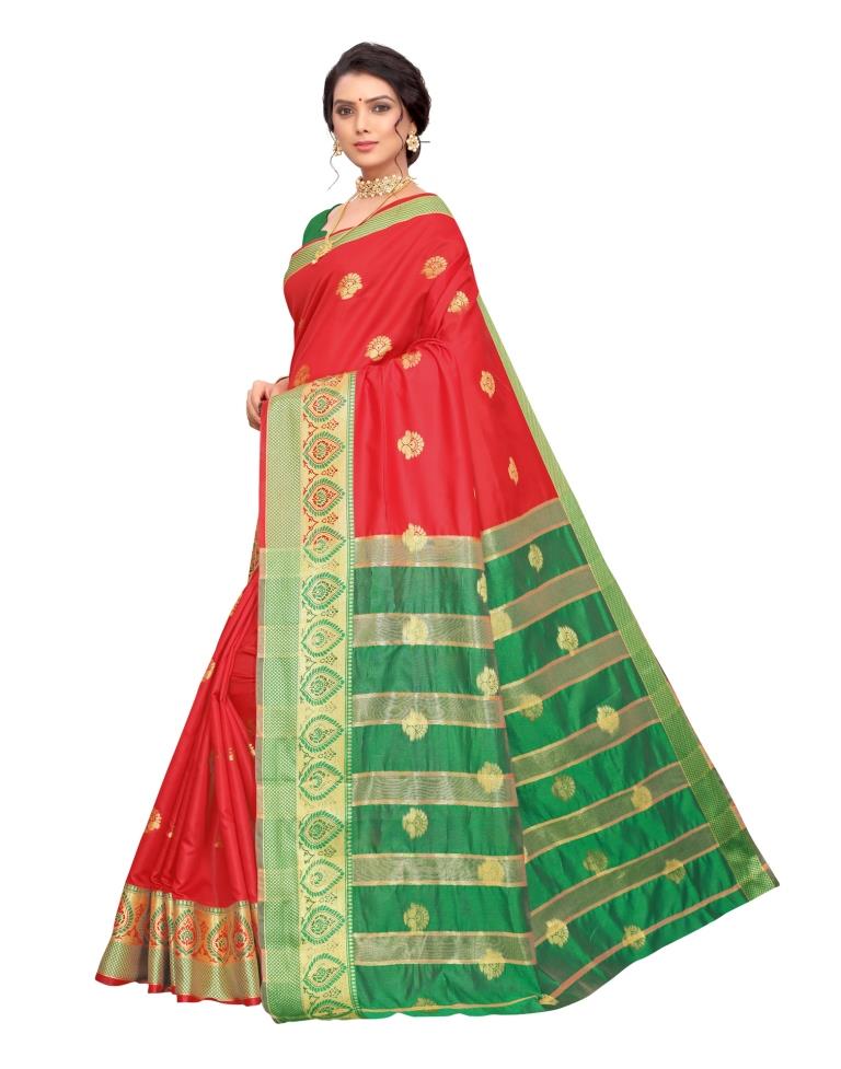 Red Banarasi Silk Saree