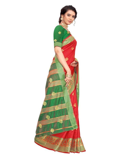 Red Banarasi Silk Saree