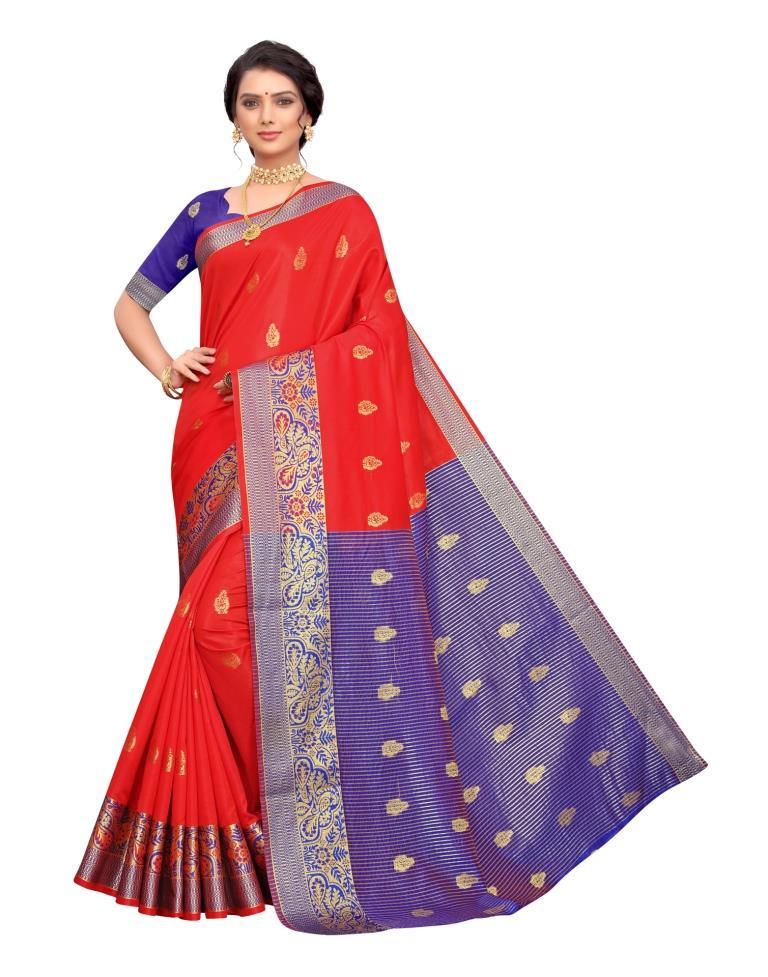 Red Banarasi Silk Saree