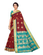 Maroon Coloured Poly Silk Jacquard Partywear saree | Sudathi
