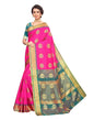 Dark Pink Coloured Poly Silk Jacquard Partywear saree | Sudathi