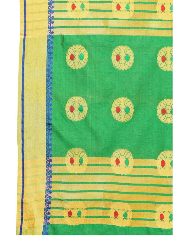 Orange Coloured Poly Silk Jacquard Partywear saree | Sudathi