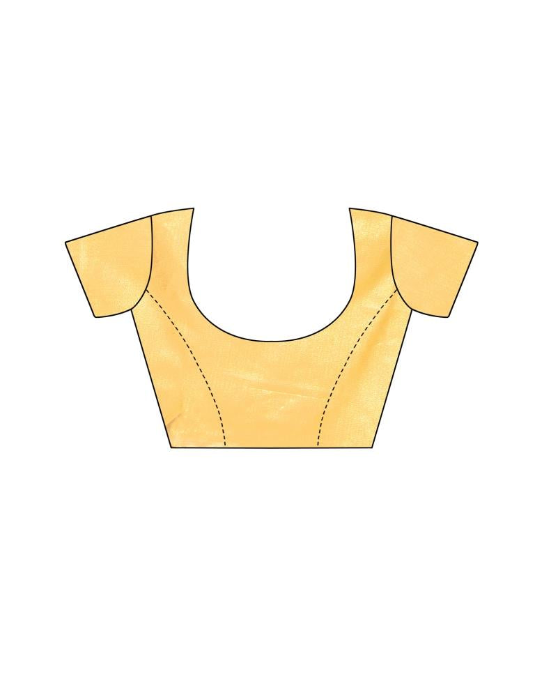 Red Coloured Chiffon Foil Printed Jari Border Casual saree | Leemboodi