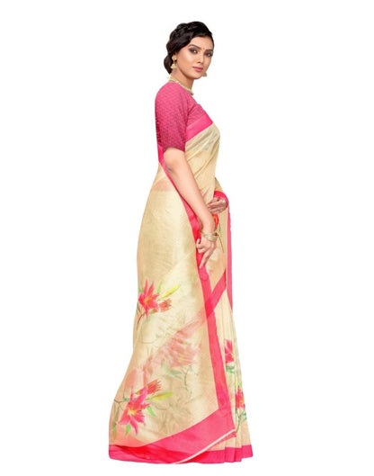 Mellow Yellow Coloured Organza Digital Printed Casual saree | Leemboodi
