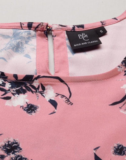 Pink Coloured Crepe Digital Printed Top | Sudathi