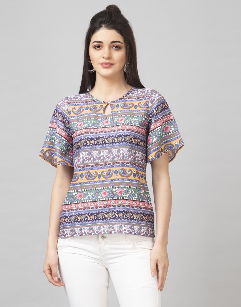 Multicolour Digital Printed Top | Sudathi