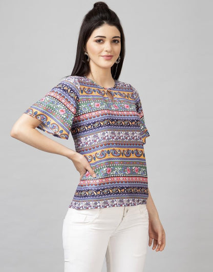 Multicolour Digital Printed Top | Sudathi