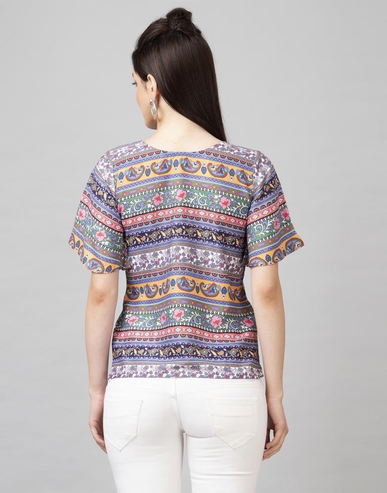 Multicolour Digital Printed Top | Sudathi