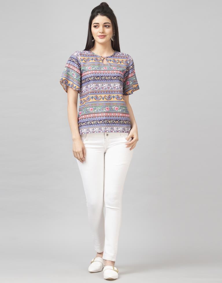 Multicolour Digital Printed Top | Sudathi