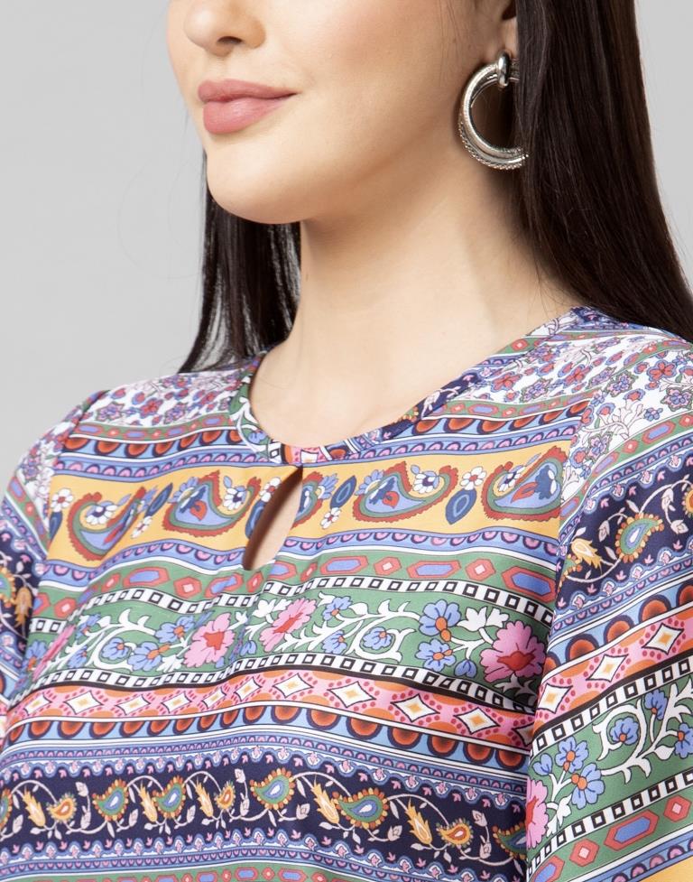 Multicolour Digital Printed Top | Sudathi