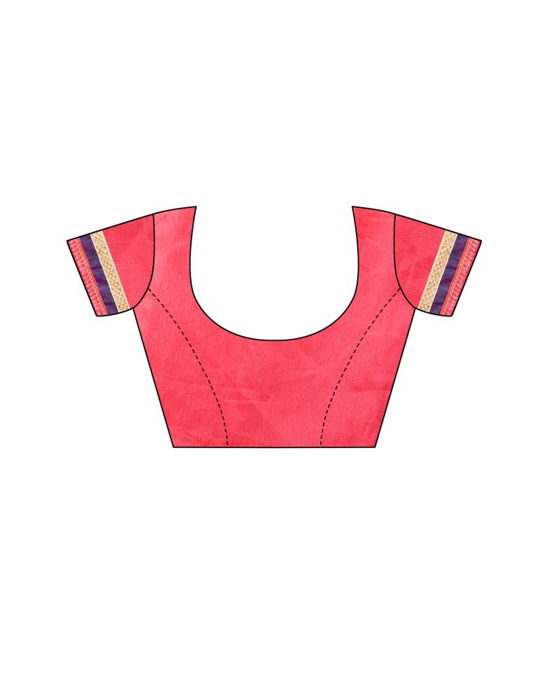 Pink Coloured Lycra Foil Printed Casual saree | Sudathi