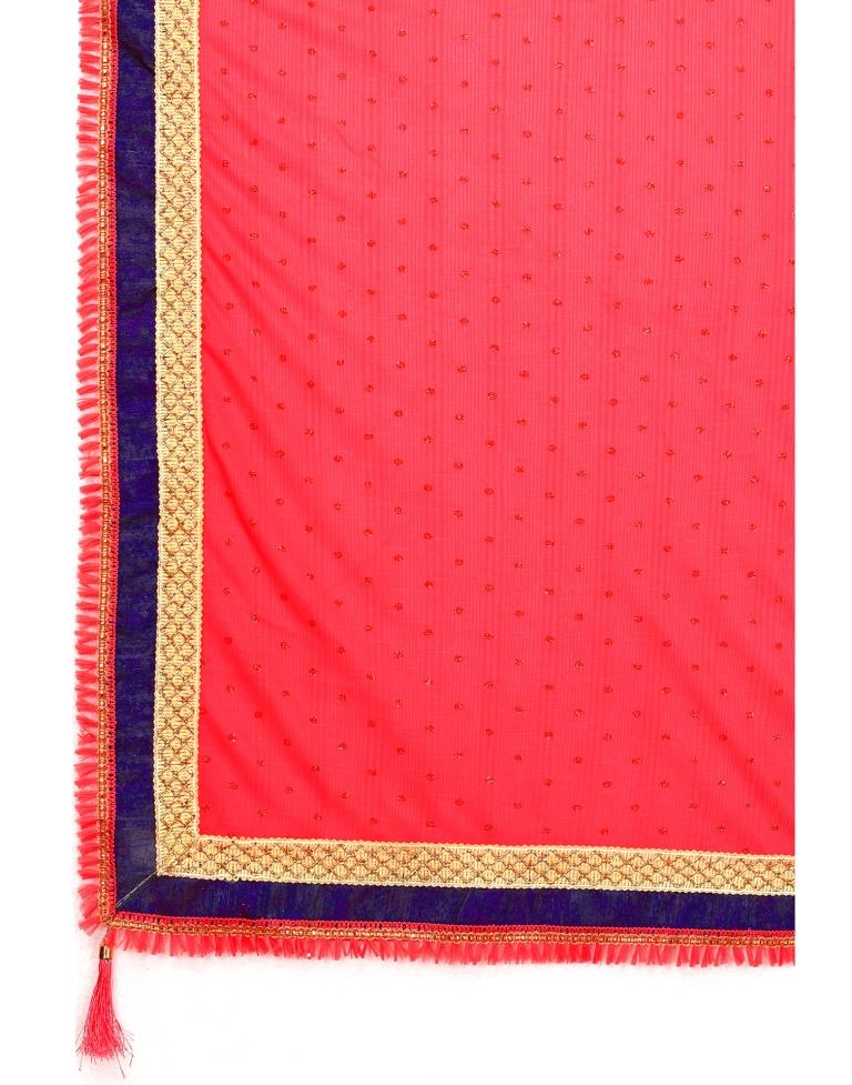 Pink Coloured Lycra Foil Printed Casual saree | Sudathi