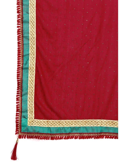 Red Coloured Lycra Foil Printed Casual saree | Sudathi