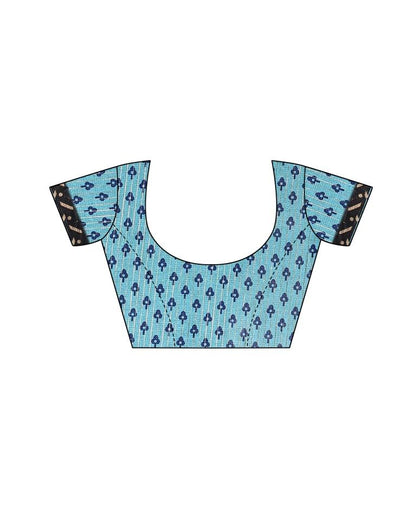 Cream Coloured Poly Silk Digital Printed Partywear saree | Leemboodi