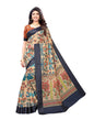 Baige Coloured Poly Silk Digital Printed Partywear saree | Leemboodi