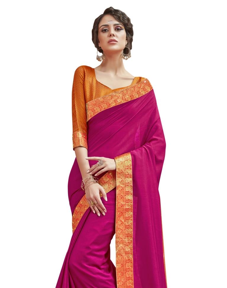 Pink Coloured Art Silk Laced Embellished Partywear saree | Leemboodi