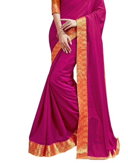Pink Coloured Art Silk Laced Embellished Partywear saree | Leemboodi