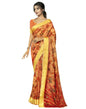Royal Orange Printed Jute Saree