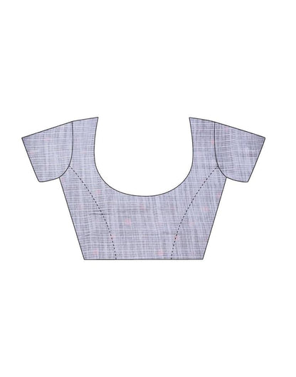 Silver Grey Coloured Poly Cotton Printed Casual saree | Sudathi