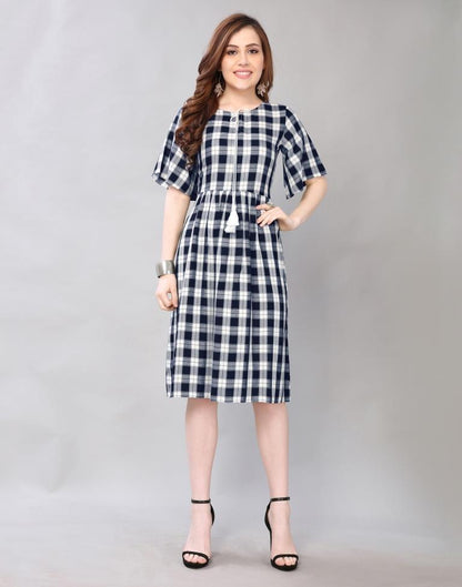 Blue Checkred Dress | Sudathi