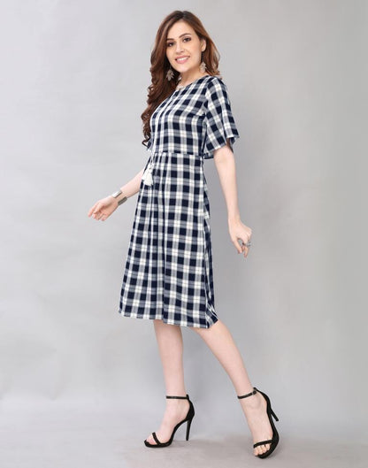 Blue Checkred Dress | Sudathi