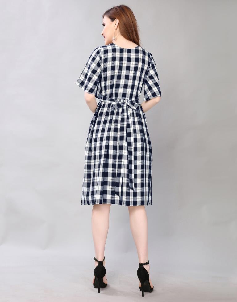 Blue Checkred Dress | Sudathi
