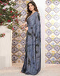 Ready To Wear Grey Georgette Printed Saree